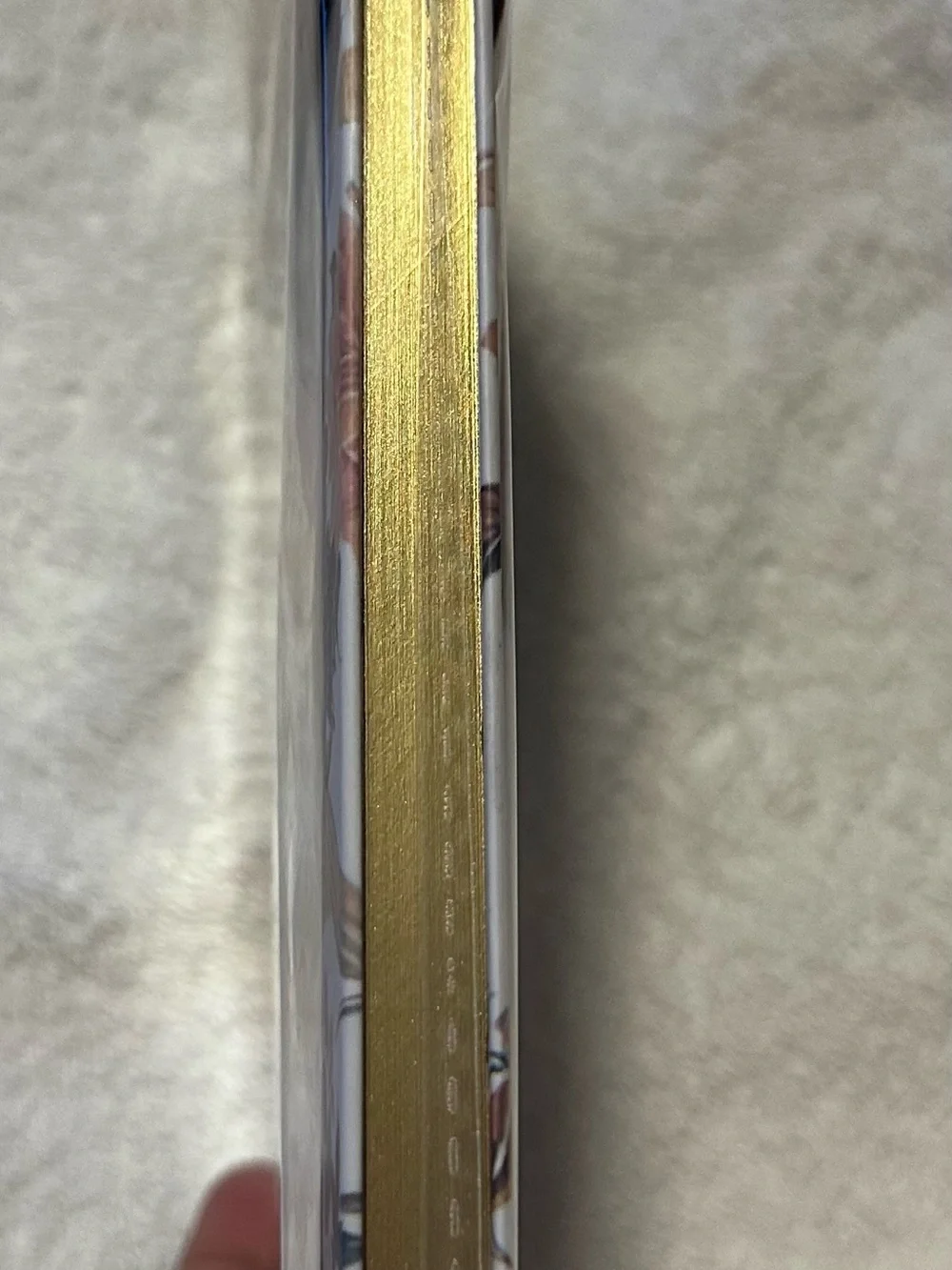 Dior Floral Spine Notebook with Gold Logo and Burgundy Ribbon